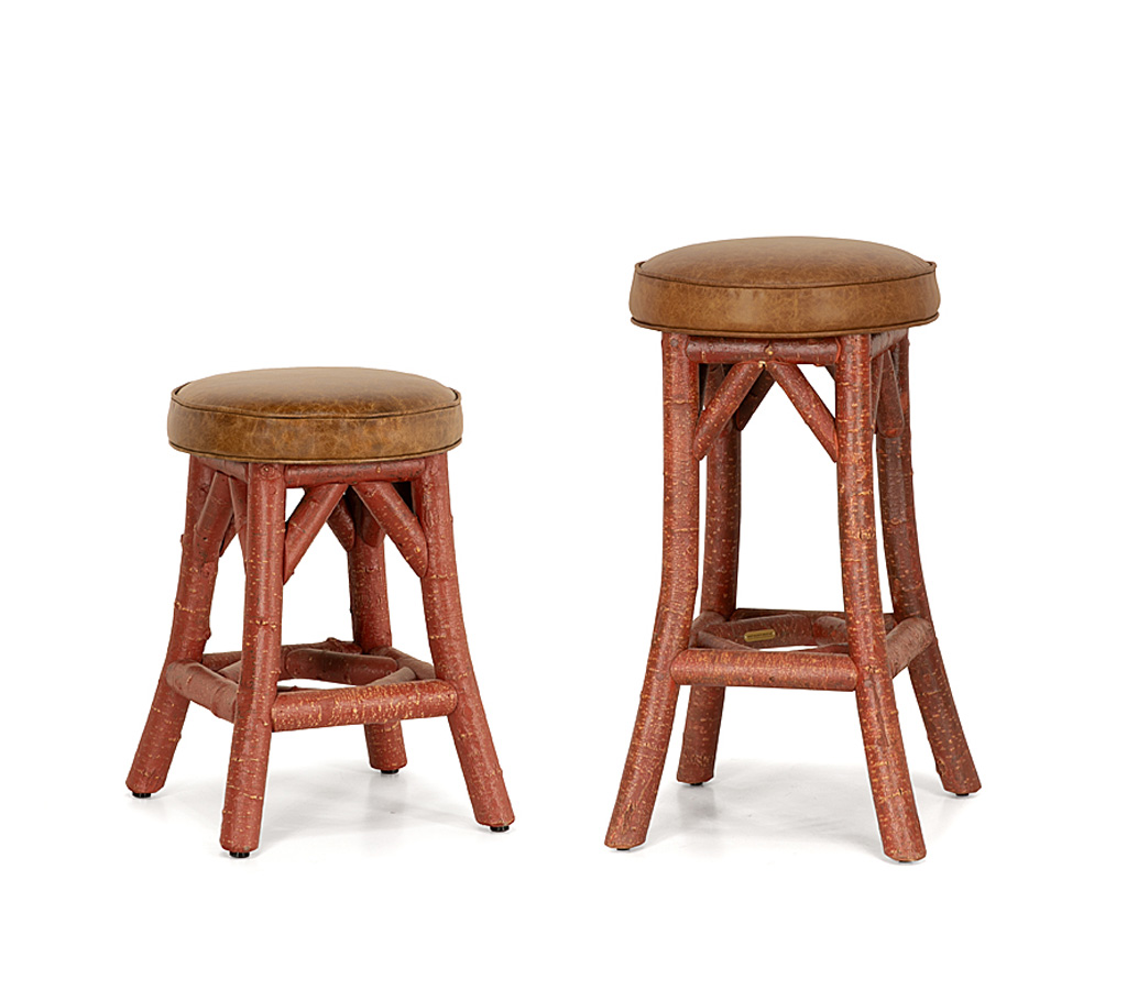 Leo Counter Stool 1109, Barstool 1111 Redwood finish La Lune Collection rustic furniture