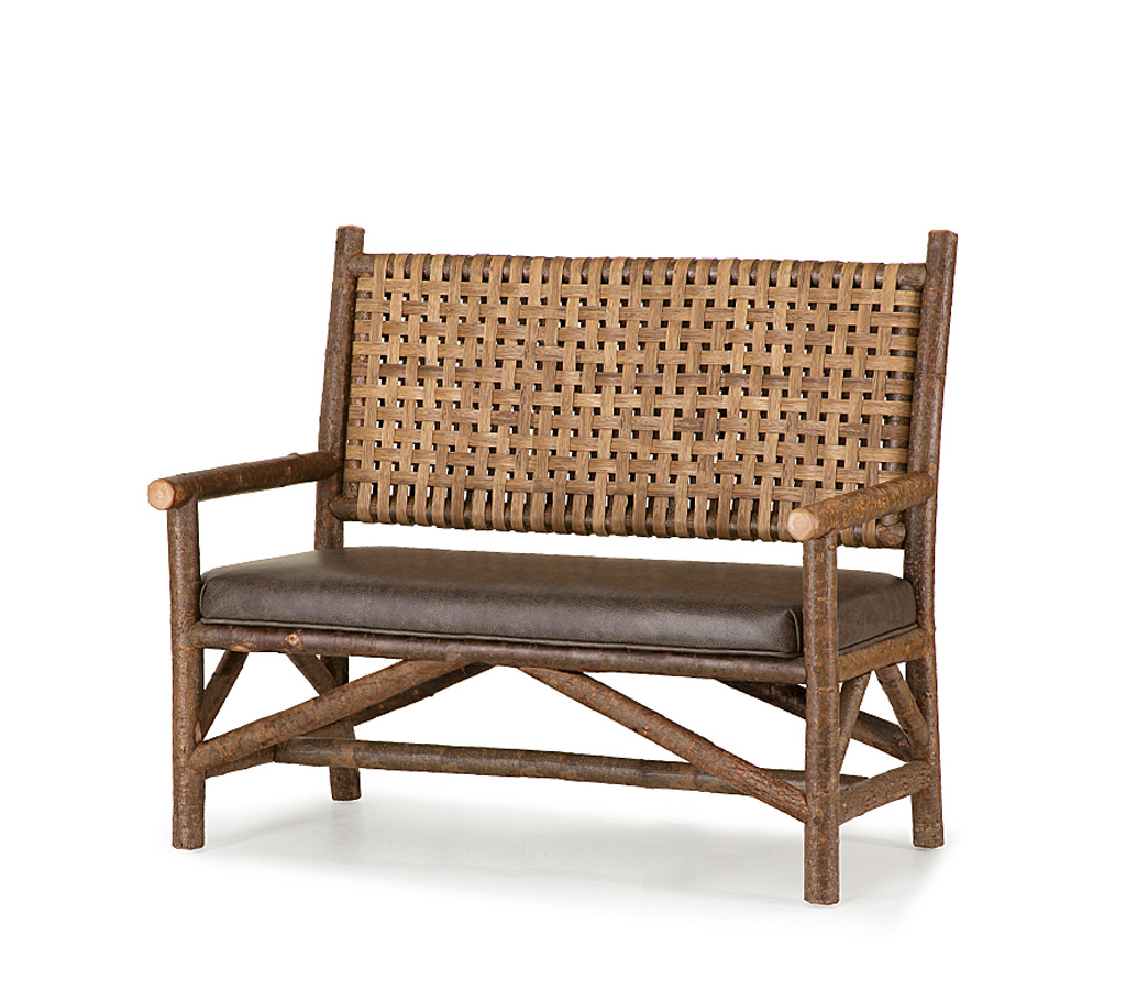 Levi Settee 1640 Natural finish La Lune Collection rustic furniture