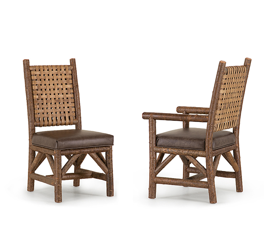 Levi Side Chair 1636, Armchair 1638 Natural finish La Lune Collection rustic furniture