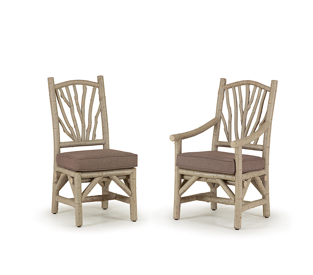Lily Side Chair 1400-U, Armchair 1402-U Taupe finish La Lune Collection rustic furniture