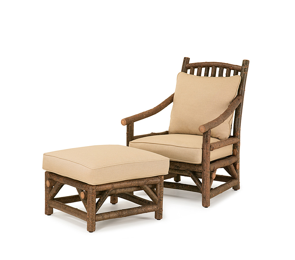 Lola Club Chair 1167-U, Ottoman 1173-U Natural finish La Lune Collection rustic furniture