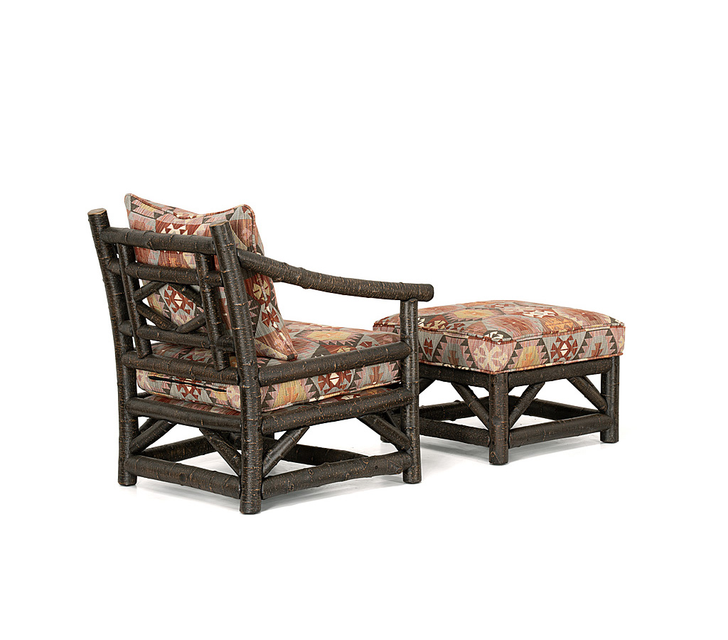 Mia Club Chair 1175-I, Lola Ottoman 1173-I Ebony finish La Lune Collection rustic furniture