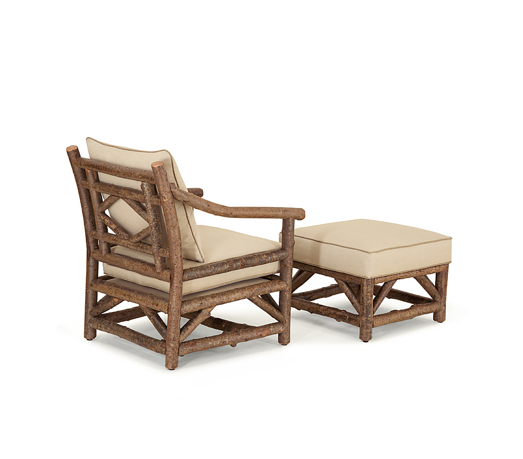 Mia Club Chair 1175-I, Lola Ottoman 1173-I Natural finish La Lune Collection rustic furniture