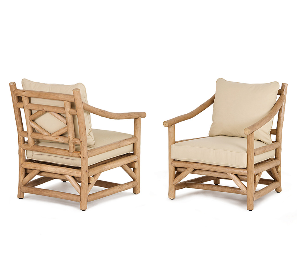 Mia Club Chair 1175-U Pecan finish La Lune Collection rustic furniture