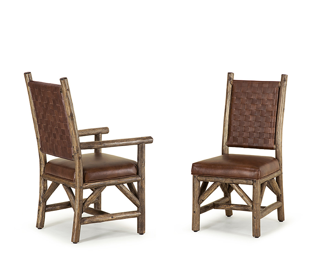 Miles Side Chair 1184-I, Armchair 1186-I Kahlua finish La Lune Collection rustic furniture
