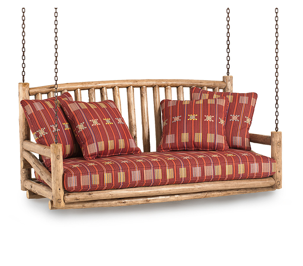 Owen Porch Swing 1233-I Pecan finish La Lune Collection rustic furniture