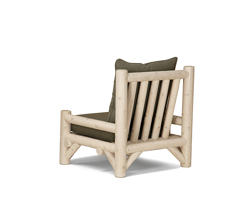 Wyatt Armless Lounge Chair 1252-O Cream on Cedar finish La Lune Collection rustic furniture