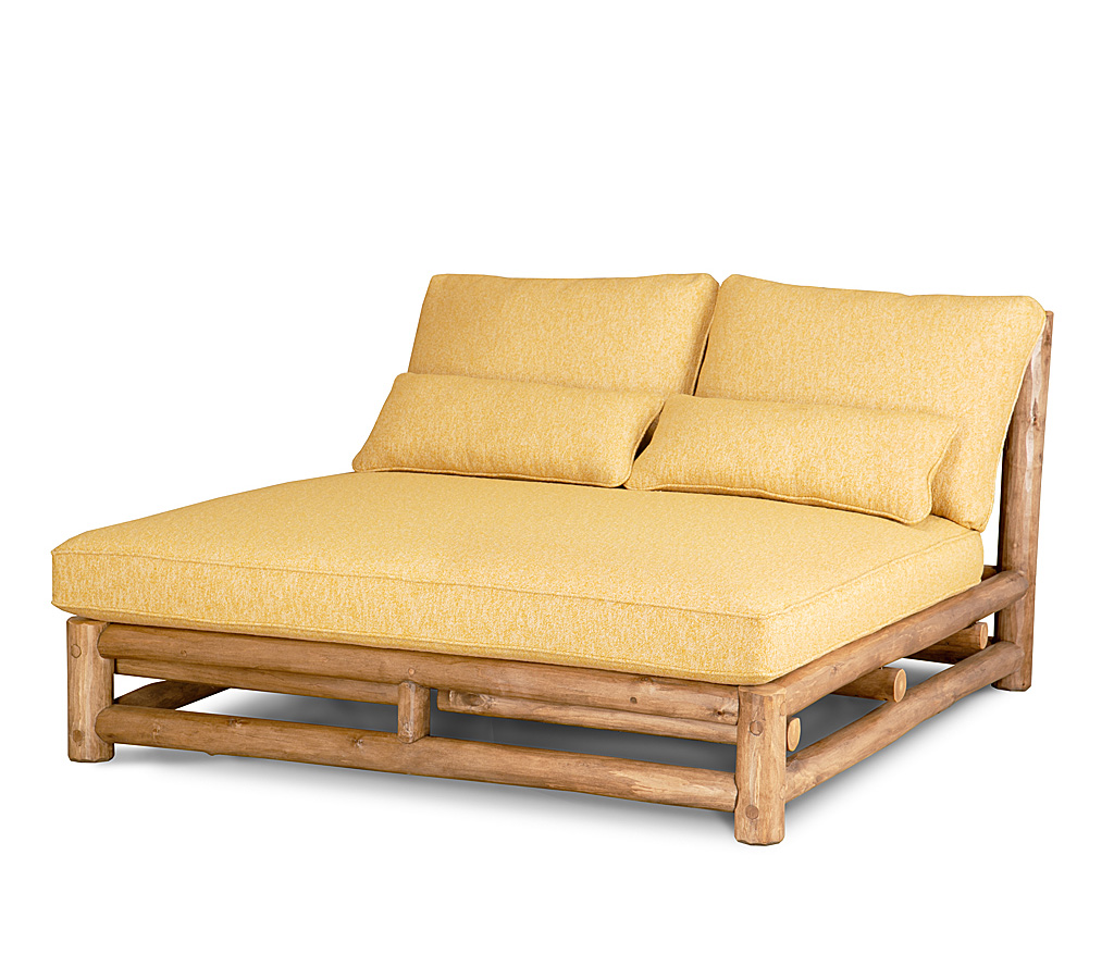 Wyatt Double Chaise 1598-U Pecan finish La Lune Collection rustic furniture