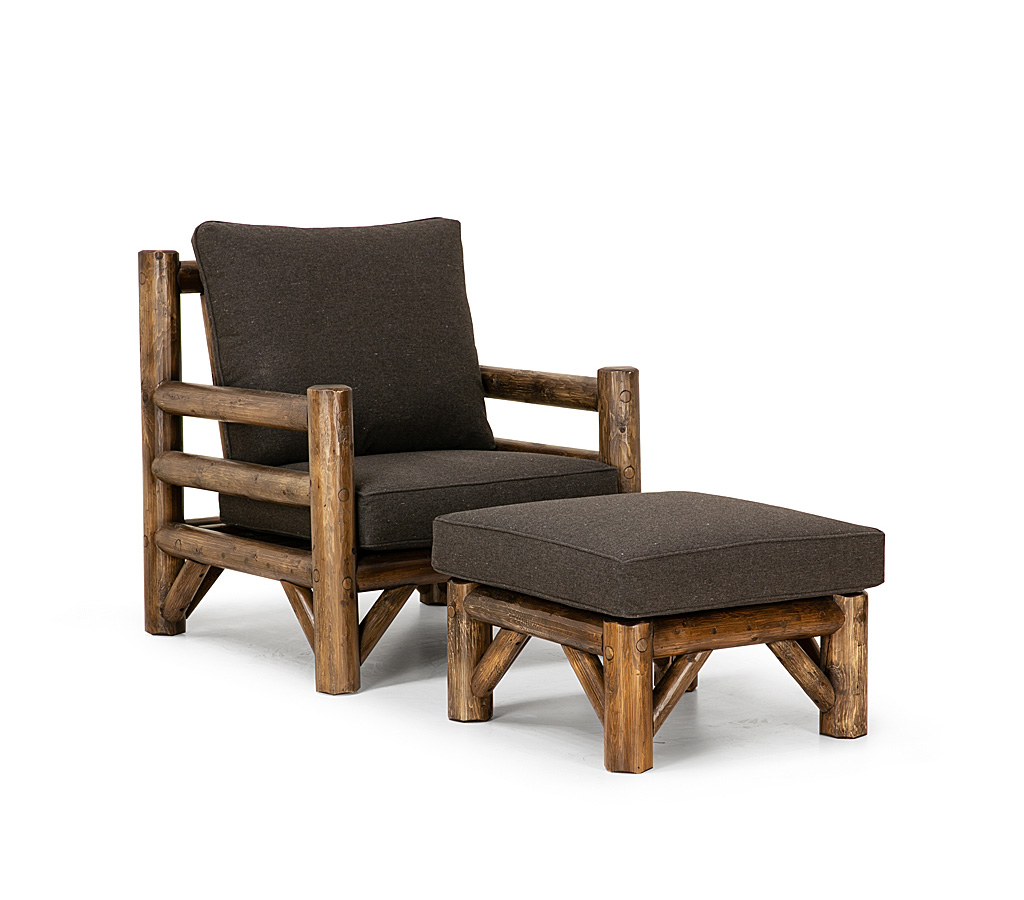 Wyatt Lounge Chair 1248-O, Ottoman 1254-O Coffee on Cedar finish La Lune Collection rustic furniture