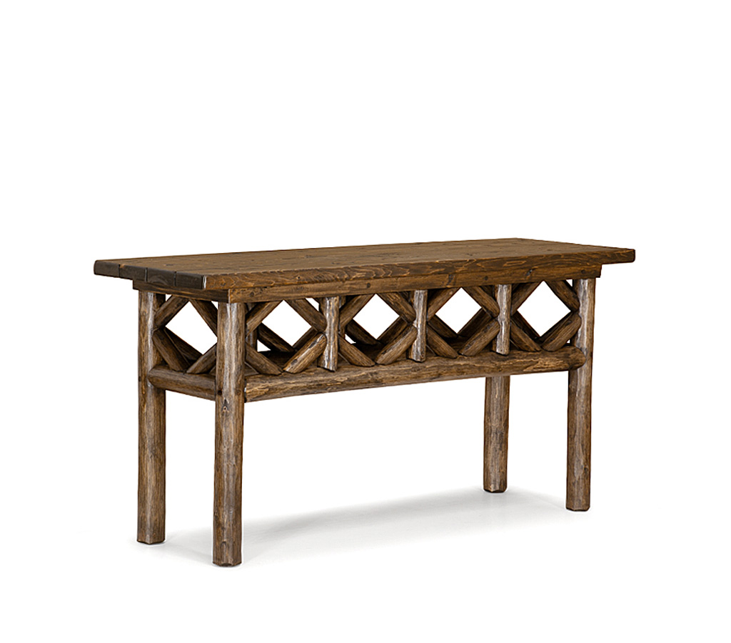 Alira Console Table 3429-U Kahlua finish with Medium Cedar Top La Lune Collection rustic furniture
