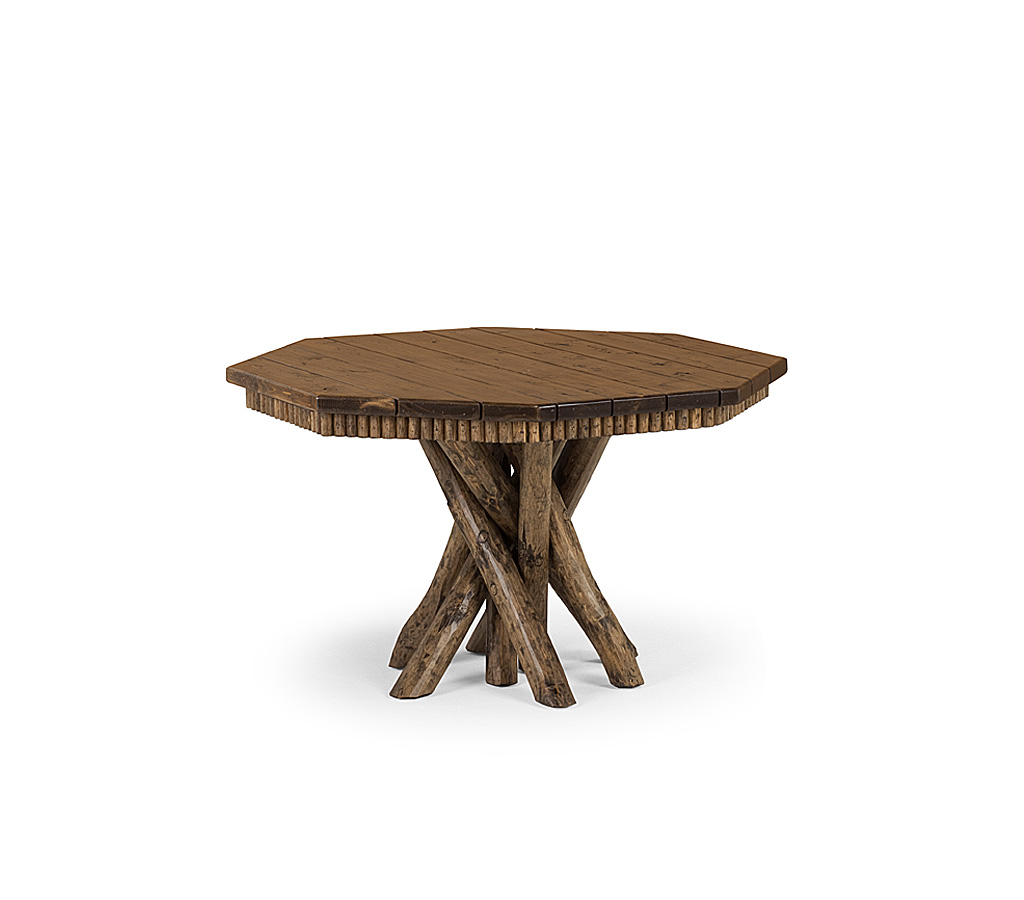 Zeke Dining Table 3104-U Kahlua finish Medium Cedar Top La Lune Collection rustic furniture